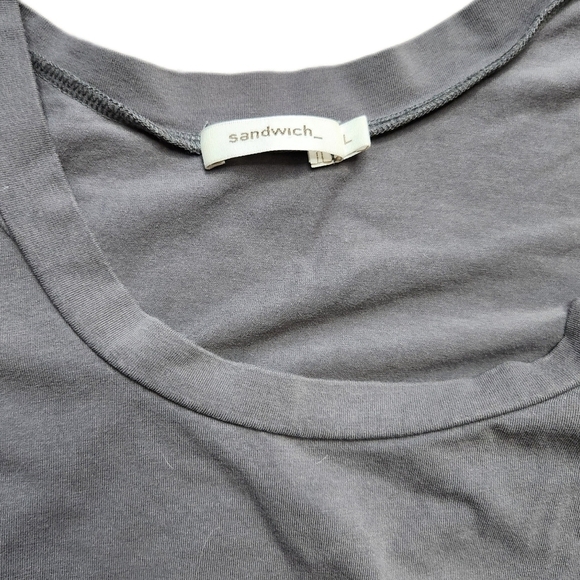Sandwich Gray mid sleeve shirt Size L - Picture 3 of 3